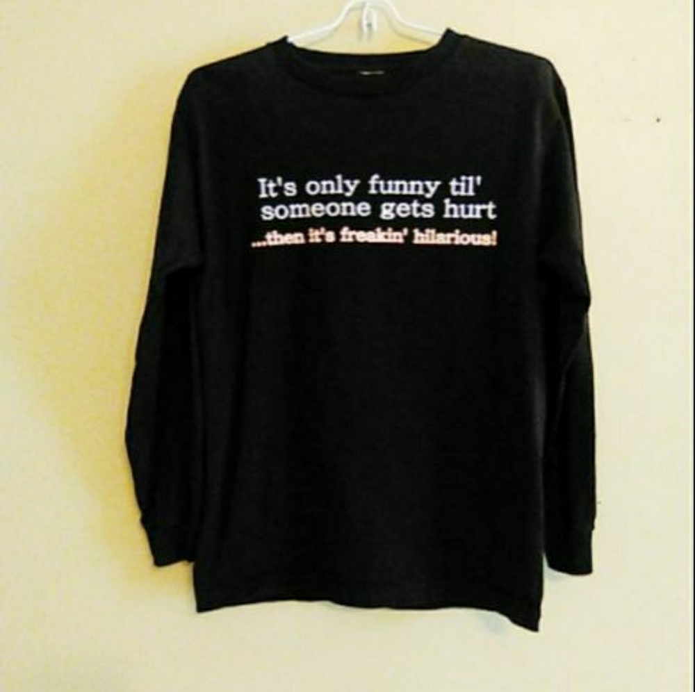 Black long sleeve unisex shirt size medium